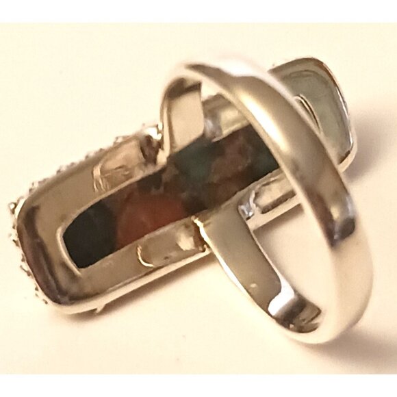 Spiny Oyster Turquoise ring s8.25 (1564) - Picture 4 of 4